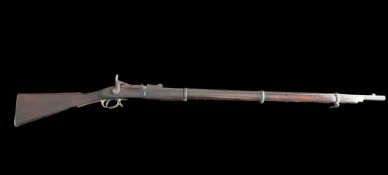 A 3-Band .577 Calibre Snider Enfield. Sighted 36½” round barrel with rear ladder-sight, snider