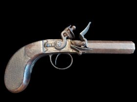 Dempsey of Dublin A 17-Bore Flintlock Box Lock Pocket Pistol by Dempsey. An octagonal turn-off