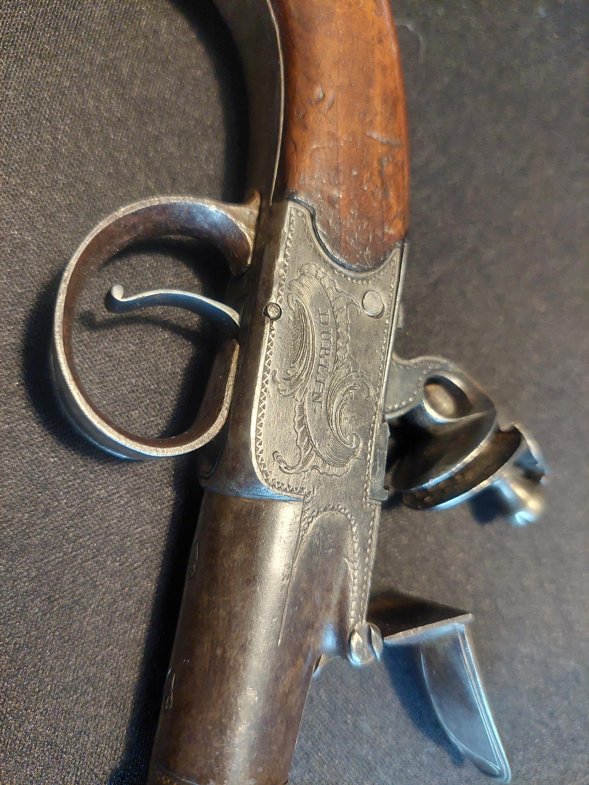 Ransford of Dublin A Pair of Irish 30-Bore Flintlock Overcoat/Cloak Pistols by Ransford, Dublin, - Image 5 of 13