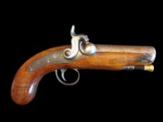 Skelton of Omagh An Irish 12-Bore Travelling Pistol by Skelton, Omagh, c.1835. Calibre of 0.72".