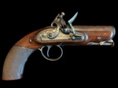 McDermott of Dublin An Irish 15½-Bore Flintlock Travelling Pistol by McDermott, Dublin, c.1815.