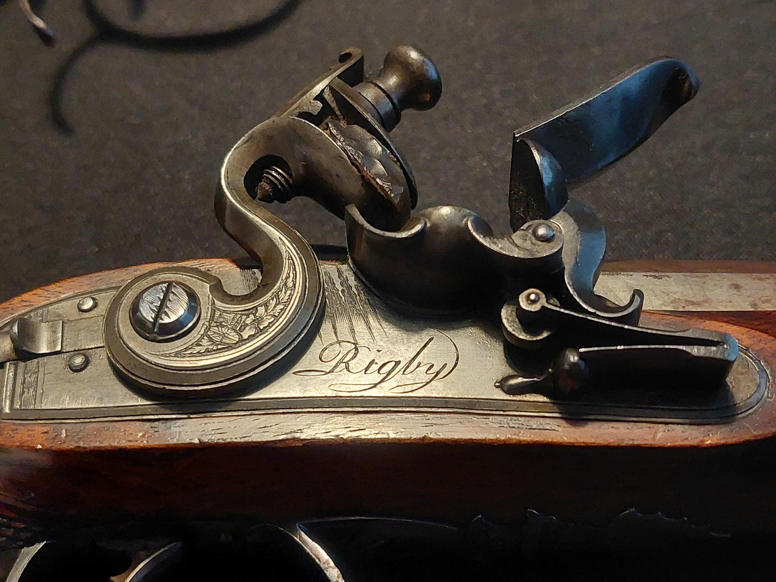 Rigby of Dublin A Fine Pair Of 30-Bore Flintlock Duelling Pistols by Rigby, Dublin, c.1795. - Image 7 of 20