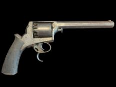 A 5-shot 54-Bore Double Trigger Tranter's Patent Percussion DA Revolver, 11½", barrel 6½" London