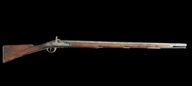 An 11-Bore India Pattern Brown Bess. Tower converted with rectangular block & nipple instead of