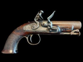 Bryan of Cork An Irish 16-Bore Flintlock Overcoat Pistol by Bryan, Cork. 3.1" (not including