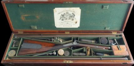 Wm. & Jn. Rigby of Dublin An Irish Cased Percussion Sporting Rifle by Rigby, Dublin, c.1850 Rigby