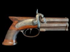 Kavanagh of Dublin A 31-Bore Percussion Saw-Handled Over-And-Under Pistol by Kavanagh, Dublin,