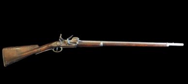A Rare .650” Calibre Breech-Loading Flintlock Rifled Carbine Built on The Crespi Breech-Loading