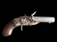 Swift of Dublin A 10-Bore Flintlock Travelling Pistol by Swift, Dublin c1805-1815. A 4¼" barrel of