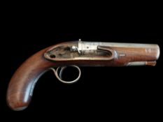 Wm. Pattison of Limavady An Irish 28-Bore Flintlock Travelling Pistol by Wm. Pattison, N.L. Vady.