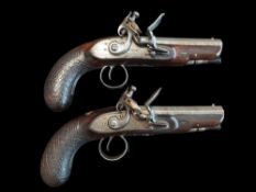 Birch of Armagh An Irish Pair Of 28-Bore Travelling/Overcoat Pistols by Birch, Armagh, c.1815.