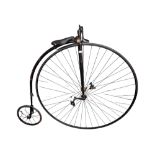 OLD PENNY FARTHING BICYCLE WITH LEATHERIES SADDLE