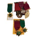 6 MASONIC JEWELS TO INCLUDE 2 SILVER JEWELS