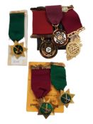 6 MASONIC JEWELS TO INCLUDE 2 SILVER JEWELS