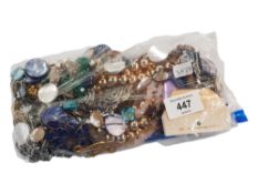 BAG OF COSTUME JEWELLERY AND WATCHES