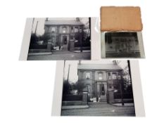 ORIGINAL PHOTOGRAPH ON GLASS OF A ROYAL IRISH CONSTABULARY BARRACKS - CLIFTONVILLE ROAD