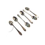 SET OF 6 SILVER SPOONS SHEFFIELD 1905