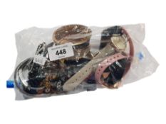 BAG OF COSTUME JEWELLERY AND WATCHES
