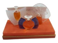 MINIATURE LALIQUE SCENT BOTTLE COLLECTION ORIGINAL DISPLAY BOX