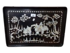 ANTIQUE ORIENTAL MOTHER OF PEARL INLAID TRAY