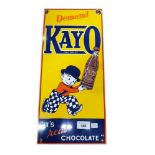 KAYO CHOCOLATE ENAMEL SIGN 8" X 17"