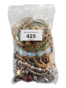 BAG OF ASSORTED BRACELETS TO INCLUDE MOONSTONE