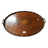 EDWARDIAN OVAL INLAID TRAY