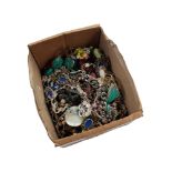 BOX OF ASSORTED COSTUME JEWELLERY