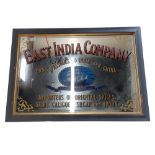 LARGE VINTAGE PUB MIRROR EAST INDIA COMPANY