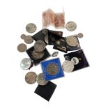 BOX OF COINS & BANK NOTES