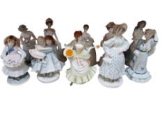 COLLECTION OF TEN CHINA FIGURINES TO INCLUDE ROYAL WORCESTER & ROYAL DOULTON