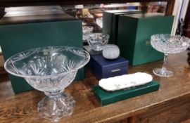 QTY OF BOXED CRYSTAL & GLASSWARE TO INCLUDE WATERFORD, TYRONE & CAITHNESS