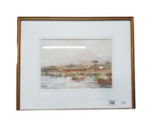 W GALLOWAY - WATERCOLOUR - MOURNE FROM DUNDRUM BRIDGE 24X16CMS