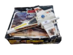 STAR WARS BATTLE DAMAGED X-WING FIGHTER WITH BOX A/F