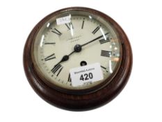 MINIATURE WALL CLOCK - J TURNER & CO, LONDON. WITH KEY AND IN WORKING ORDER