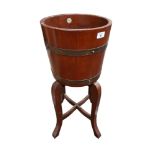 ANTIQUE WOODEN PLANTER ON STAND