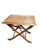 EDWARDIAN SMALL OAK FOLDING OCCASSIONAL TABLE