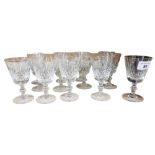 13 CUT GLASS SHERRY GLASSES