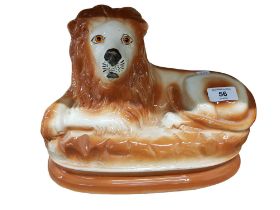 VICTORIAN POTTERY STAFFORDSHIRE LION