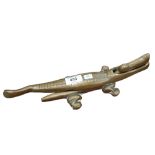 VINTAGE BRASS CROCODILE NUT CRACKERS