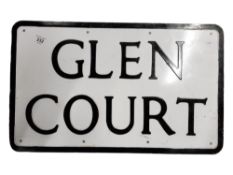 STREET SIGN - GLEN COURT