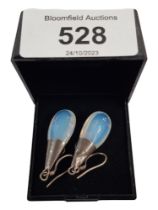 PAIR OF SILVER MOONSTONE EARRINGS