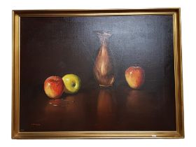 W.H. BURNS - OIL ON CANVAS - STILL LIFE 81CM X 60.5CM