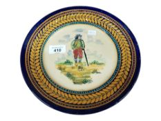 QUIMPER WARE GLAZED PLATE