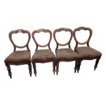 4 VICTORIAN DINING CHAIRS