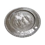 LARGE GEORGIAN PEWTER PLATE