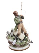 CAPO DI MONTE FIGURE - 'THE FISHERMAN' WITH CERTIFICATE