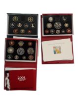 1989, 1998 AND 2001 UK COIN PROOF SETS ALL CASED AND WITH CERTIFICATE