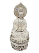 ANTIQUE BLANKDECHINEN BUDDHA SIGNED