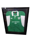 FRAMED SIGNED IRELAND RUGBY SHIRT